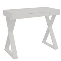 Mesa Para Escritório Escrivaninha Cavalete 01 Gaveta Branco Mesa Para Escritório Escrivaninha Cavalete 01 Gaveta Branco