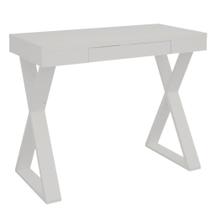 Mesa Para Escritório Escrivaninha Cavalete 01 Gaveta Veneza A02 Web Branco - Lyam Decor