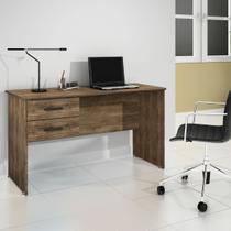 Mesa para Escritório Escrivaninha com 2 Gavetas Rústico