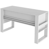 Mesa Para Escritório Escrivaninha Detalhe Ripado Branco Mesa Para Escritório Escrivaninha Detalhe Ripado Branco