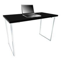 Mesa para Escritório Escrivaninha Estilo Industrial Mdf 100cm Ny Branca e Preta Mesa para Escritório Escrivaninha Estilo Industrial Mdf 100cm Ny Branca e Preta
