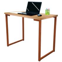 Mesa para Escritório Escrivaninha Estilo Industrial Mdf 100cm Ny Cobre/Jade
