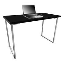 Mesa para Escritório Escrivaninha Estilo Industrial Mdf 100cm Ny Prata e Preto Mesa para Escritório Escrivaninha Estilo Industrial Mdf 100cm Ny Prata e Preto
