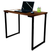 Mesa para Escritório Escrivaninha Estilo Industrial Mdf 100cm Ny Preta e Villandry