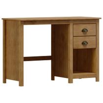 Mesa Para Escritório Escrivaninha Home Office 2 Gavetas Mazzaro F06 Freijó - Lyam Decor