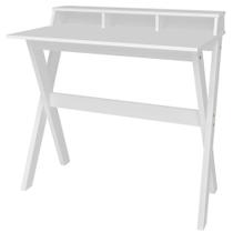 Mesa Para Escritório Escrivaninha Home Office Itália A02 Branco - Lyam Decor