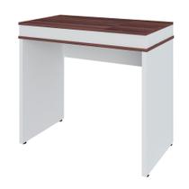 Mesa Para Escritório Escrivaninha Home Office Mind Ipê Branco - Lyam Decor