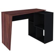 Mesa Para Escritório Escrivaninha Home Office Urban A02 Ipê Preto - Lyam Decor