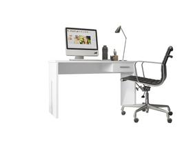 Mesa para Escritório Gavea com Gaveta Branco White - Móveis Leão