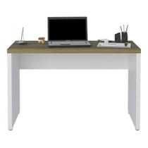 Mesa Para Escritório Home Office 120cm Cisne Olmo/Branco A06 -Mpozenato Mesa Para Escritório Home Office 120cm Cisne Olmo/Branco A06 -Mpozenato