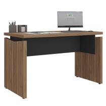 Mesa Para Escritório Home Office 125cm Corp A06 Nogal/Preto - Mpozenato Mesa Para Escritório Home Office 125cm Corp A06 Nogal/Preto - Mpozenato