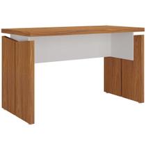 Mesa Para Escritório Home Office 125cm Unik A02 Freijó Branco - Lyam Decor