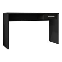 Mesa para Escritório Home Office com Gaveta Emma Preto Texturizado G47 - Gran Belo