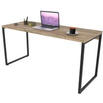 Mesa Para Escritório Home Office Estilo Industrial Form 150 cm Carvalho - Lyam Decor