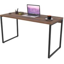 Mesa Para Escritório Home Office Estilo Industrial Form C01 135 cm Nogal - Lyam Decor Mesa Para Escritório Home Office Estilo Industrial Form C01 135 cm Nogal - Lyam Decor