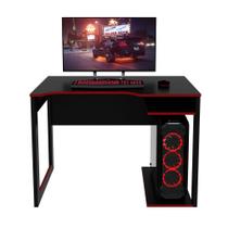 Mesa para Escritório Home Office Gamer ME4161 MDP Preto/Vermelho G69 - Gran Belo