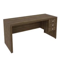 Mesa para Escritório Home Office ME4113 MDP Nogal G69 - Gran Belo