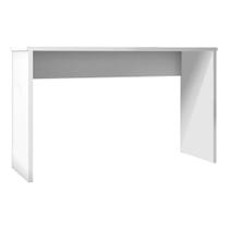 Mesa para Escritório Home Office Sem Gaveta Emma Branco Texturizado G47 - Gran Belo