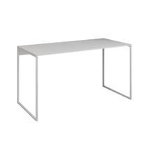 Mesa para Escritório Industrial Base Ferro Branco Tampo Mdp Branco 120x60