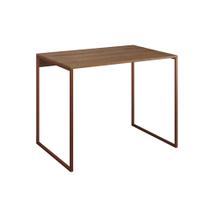 Mesa para Escritório Industrial Base Ferro Cobre Tampo Mdp Amêndoa 90x50