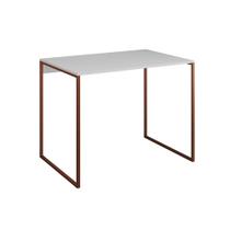 Mesa para Escritório Industrial Base Ferro Cobre Tampo Mdp Branco 90x50 Mesa para Escritório Industrial Base Ferro Cobre Tampo Mdp Branco 90x50