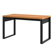 Mesa para Escritório Industrial F20 Freijó/Preto - Dalla Costa