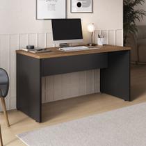 Mesa para Escritório Lineare Nogal/Preto - Artany Móveis