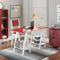 Mesa para Escritório Madesa Tutti Colors 5315 Vermelho