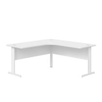 Mesa Para Escritório MD 05 Trabalho Cinza/Cristal - Saga Decor