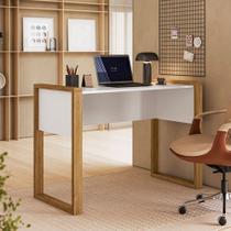 Mesa para Escritório Office Freijó/Branco Acetinado - Qmovi