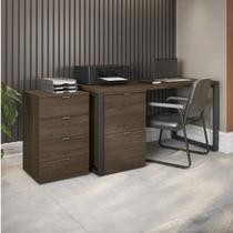 Mesa para Escritório Secretária 120cm com 2 Gaveteiros Office - Kappesberg