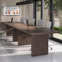 Mesa para Escritório Tamburato Charuto/Preto - Artany Móveis