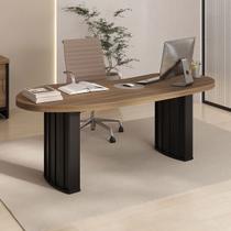 Mesa para Escritório Tamburato Organic Nogal/Preto - Artany Móveis Mesa para Escritório Tamburato Organic Nogal/Preto - Artany Móveis