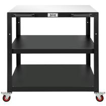 Mesa para Forno de Pizza Feasto 91x61 cm Aço Inoxidável com 3 Prateleiras