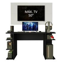 Mesa Para Gamer e Painel Para Até 50 - Preto Mesa Para Gamer e Painel Para Até 50 - Preto