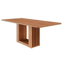 Mesa Para Jantar Grande 210cm Bordas Arredondadas Cinamomo Tampo em MDF