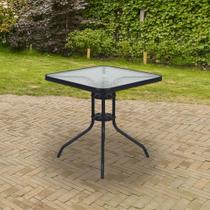 Mesa para Jardim com Tampo de Vidro Quadrada Petrópolis Bel