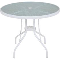 Mesa para Jardim com Tampo de Vidro Redonda Noronha Bel Mesa para Jardim com Tampo de Vidro Redonda Noronha Bel