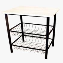 Mesa Para Microondas 55 cm Com 2 Cestos Moura