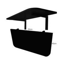 Mesa Para Notebook Com Suporte 50X40Cm Preta