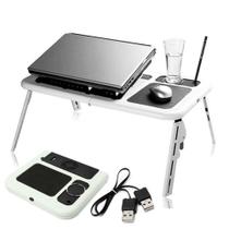Mesa para notebook dobravel ajustavel suporte com 2 coolers e sensor touch de mouse