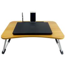 Mesa Para Notebook Dobrável Portátil Para Laptop Cama Sofá Café - Natural