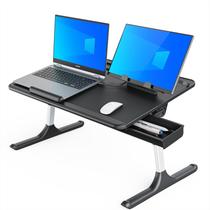 Mesa para notebook dobrável SAIJI X-Large com suporte para livro, preta Mesa para notebook dobrável SAIJI X-Large com suporte para livro, preta