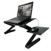 Mesa Para Notebook Laptop Computador Articulável Dobrável Multifuncional Com Mousepad Removível Cooler Usb Suporte Resis Mesa Para Notebook Laptop Computador Articulável Dobrável Multifuncional Com Mousepad Removível Cooler Usb Suporte Resis