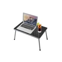 Mesa para notebook mesinha de colo sofa cama portatil home office pes retratil preta