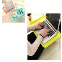 Mesa para notebook multiuso suporte para café da manha cosmeticos dobravel com suporte porta copos