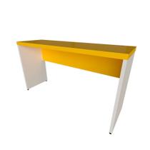 Mesa para Notebook Natus Branca e Amarela 120 cm - Bramov