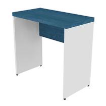 Mesa para Notebook Natus Branca e Azul 80 cm
