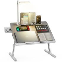 Mesa para notebook SAIJI para cama com luz LED, cinza Mesa para notebook SAIJI para cama com luz LED, cinza