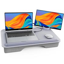 Mesa para notebook SAIJI para cama, compatível com até 17'' com suporte para celular Mesa para notebook SAIJI para cama, compatível com até 17'' com suporte para celular